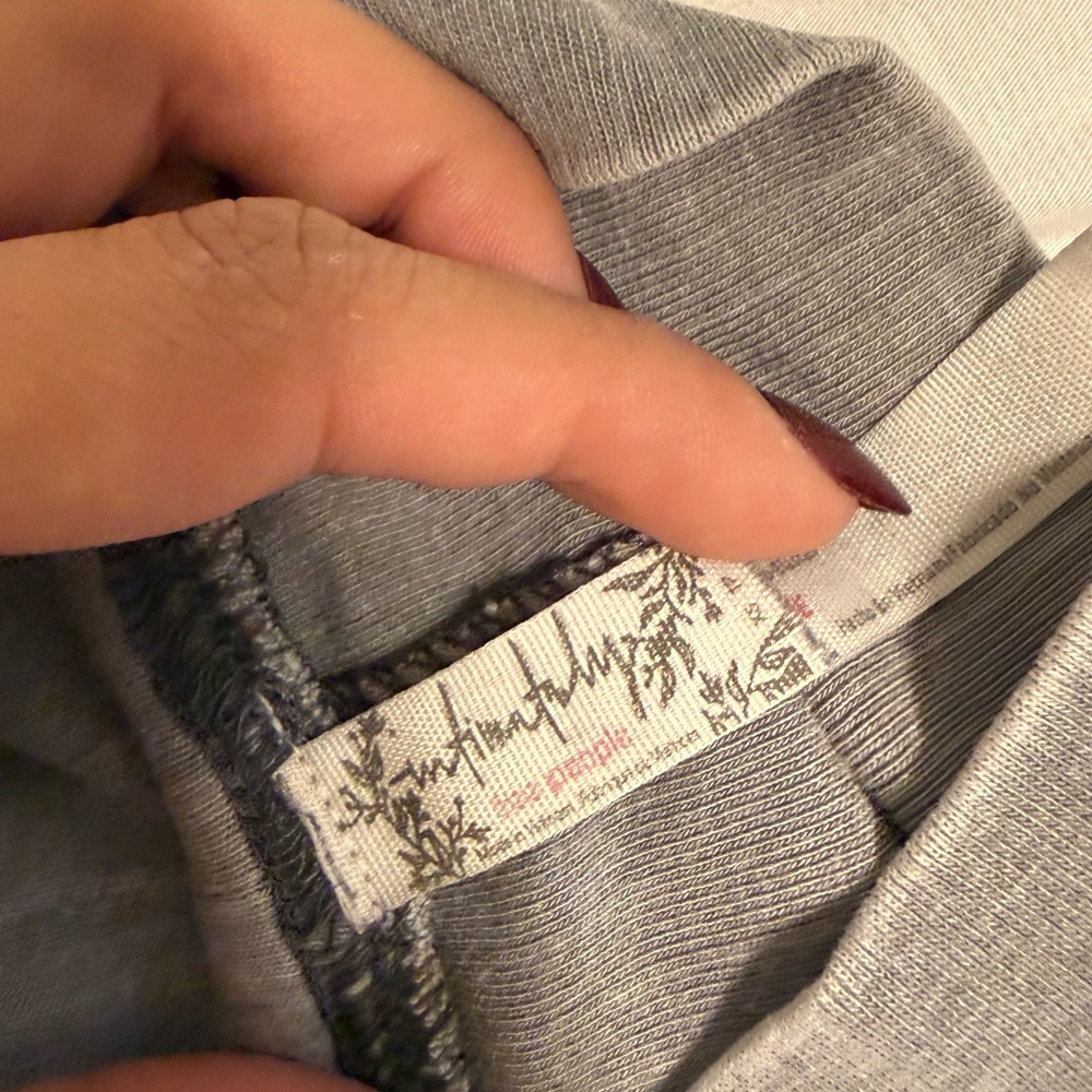 Free People Gray Ribbed Long Sleeve - Picture 4 of 4